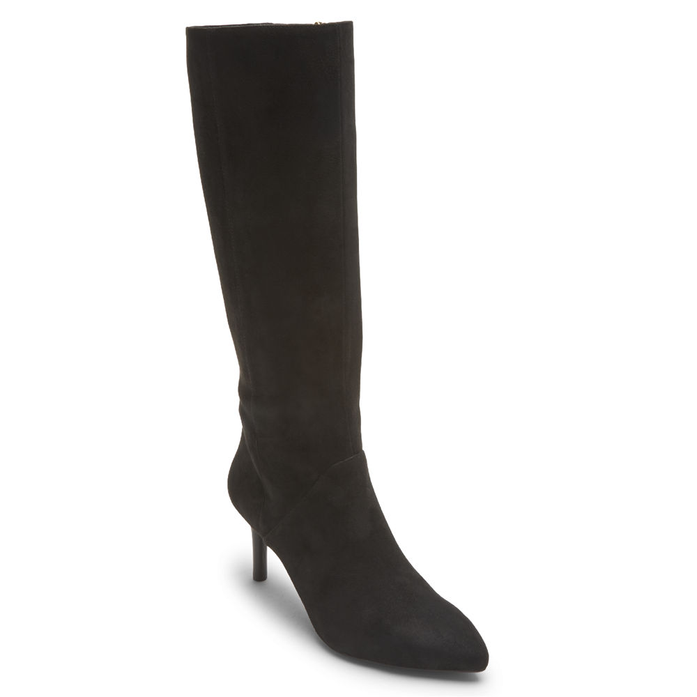 Rockport Womens Total Motion Ariahnna Tall - Boots Black - WFC823947